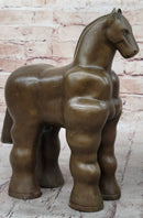 Trojan Horse Bronze Sculpture after Botero 10" x 10"