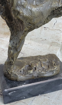 Rhinoceros Rhino Bronze Metal Sculpture Modern Art 14" x 10"
