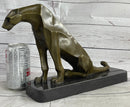 Henry Moore Abstract Jaguar Panther Cougar Lion Bronze Sculpture