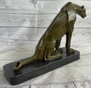 Henry Moore Abstract Jaguar Panther Cougar Lion Bronze Sculpture