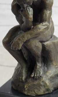 Rodin The Thinker Sculpture on Marble Base Replica