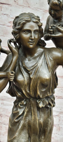 Angel Figurine Bronze Statue Myth Goddess Sculpture Home Decor Signed