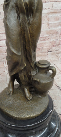 Angel Figurine Bronze Statue Myth Goddess Sculpture Home Decor Signed