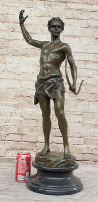 Bowman by Rudolph Kuchler - Male Archer Bronze on Marble