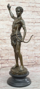 Bowman by Rudolph Kuchler - Male Archer Bronze on Marble