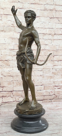 Bowman by Rudolph Kuchler - Male Archer Bronze on Marble