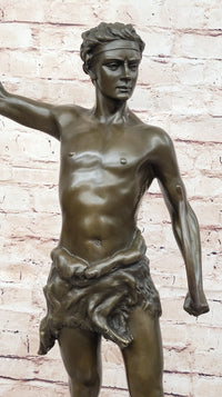 Bowman by Rudolph Kuchler - Male Archer Bronze on Marble