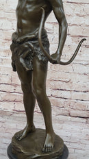 Bowman by Rudolph Kuchler - Male Archer Bronze on Marble