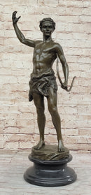 Bowman by Rudolph Kuchler - Male Archer Bronze on Marble