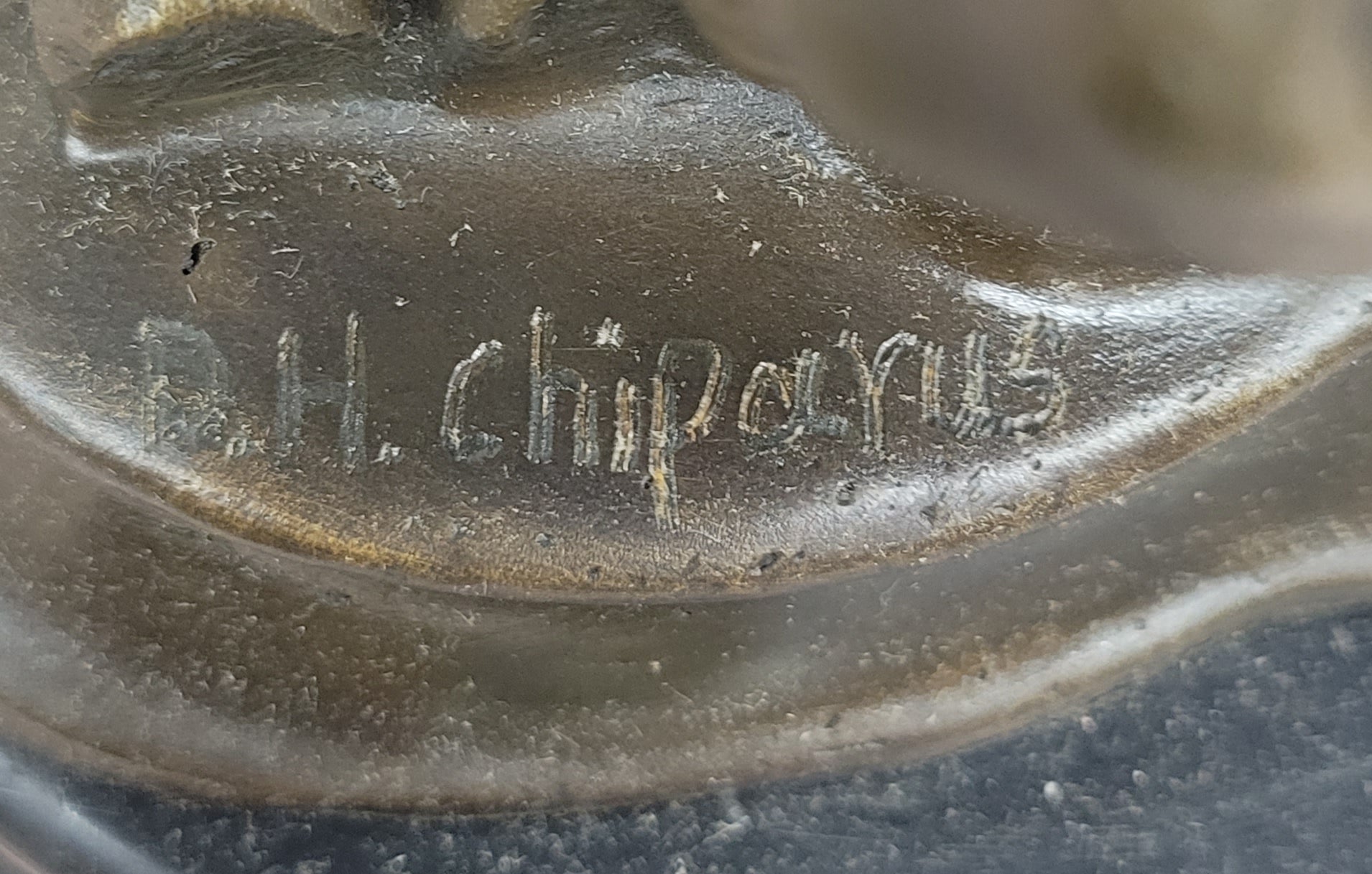 Chiparus Woman Diver on Rock Bronze Sculpture