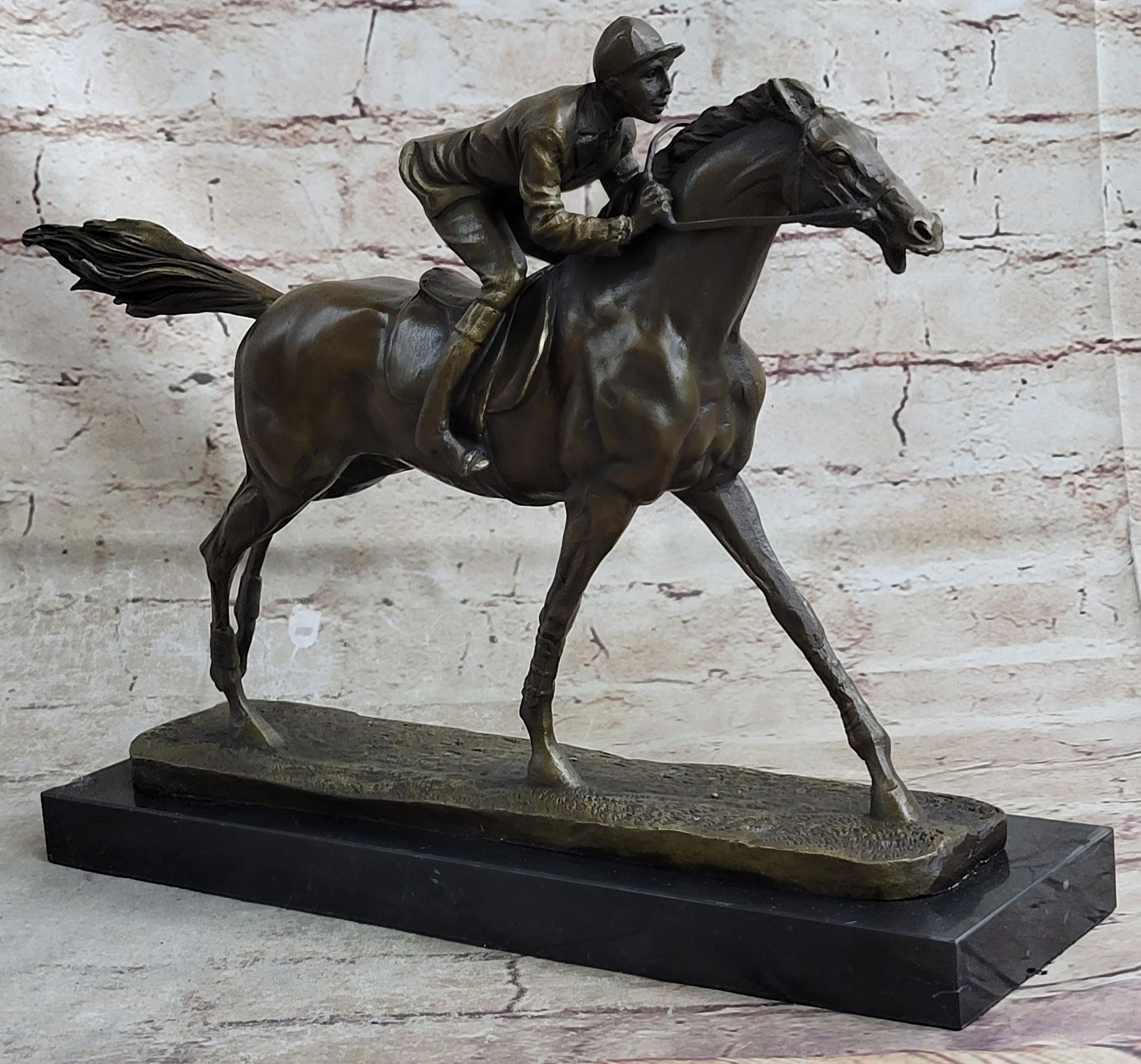 Jockey on Racehorse ''After the Race'' signed Original Milo Hot Cast