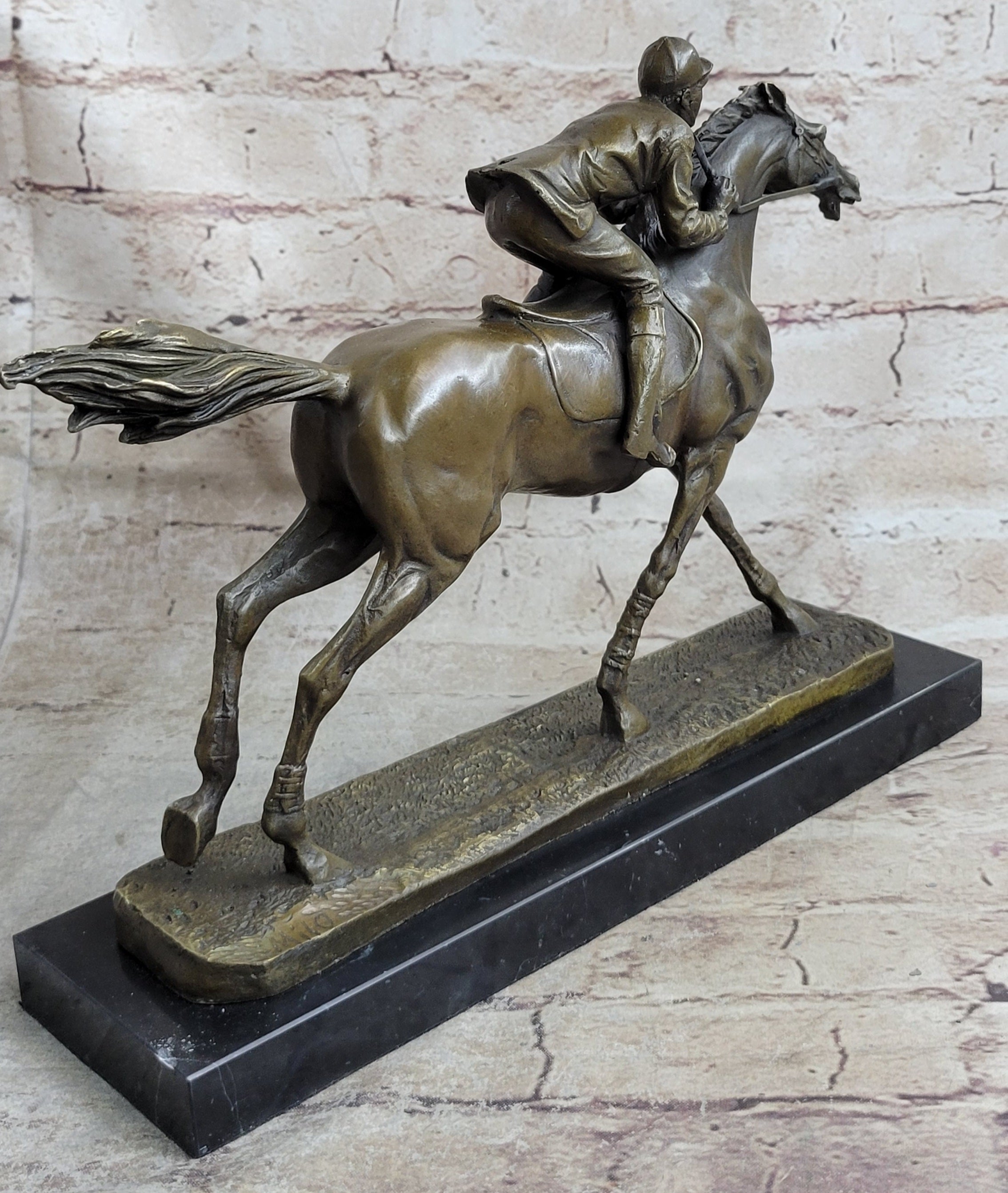 Jockey on Racehorse ''After the Race'' signed Original Milo Hot Cast