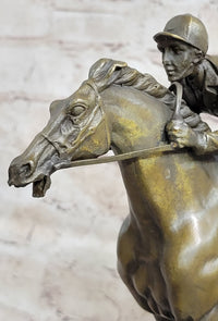 Jockey on Racehorse ''After the Race'' signed Original Milo Hot Cast