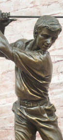 Hand Made Original Milo Golfer in Action Golf Sport Memorabilia Bronze Sculpture
