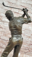 Hand Made Original Milo Golfer in Action Golf Sport Memorabilia Bronze Sculpture