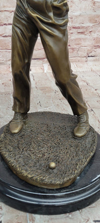 Hand Made Original Milo Golfer in Action Golf Sport Memorabilia Bronze Sculpture