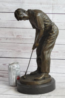 Male Golfer Dad Bronze Metal Sculpture Trophy 17" x 9"