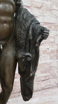 Nude Jason and the Golden Fleece Mythological Greek Bronze Sculpture