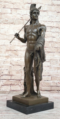 Nude Jason and the Golden Fleece Mythological Greek Bronze Sculpture