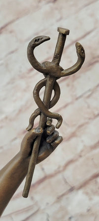 Greek Roman God Hermes Mercury Fastening his Sandal Real Bronze Sculpture
