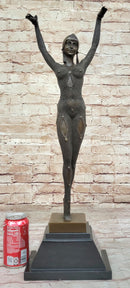 Dourga by Dimitri Chiparus - Art Deco Bronze Dancer on Marble