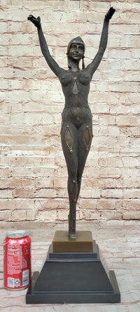 Dourga by Dimitri Chiparus - Art Deco Bronze Dancer on Marble