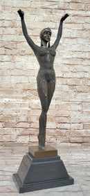 Dourga by Dimitri Chiparus - Art Deco Bronze Dancer on Marble