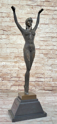 Dourga by Dimitri Chiparus - Art Deco Bronze Dancer on Marble