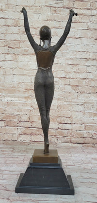 Dourga by Dimitri Chiparus - Art Deco Bronze Dancer on Marble