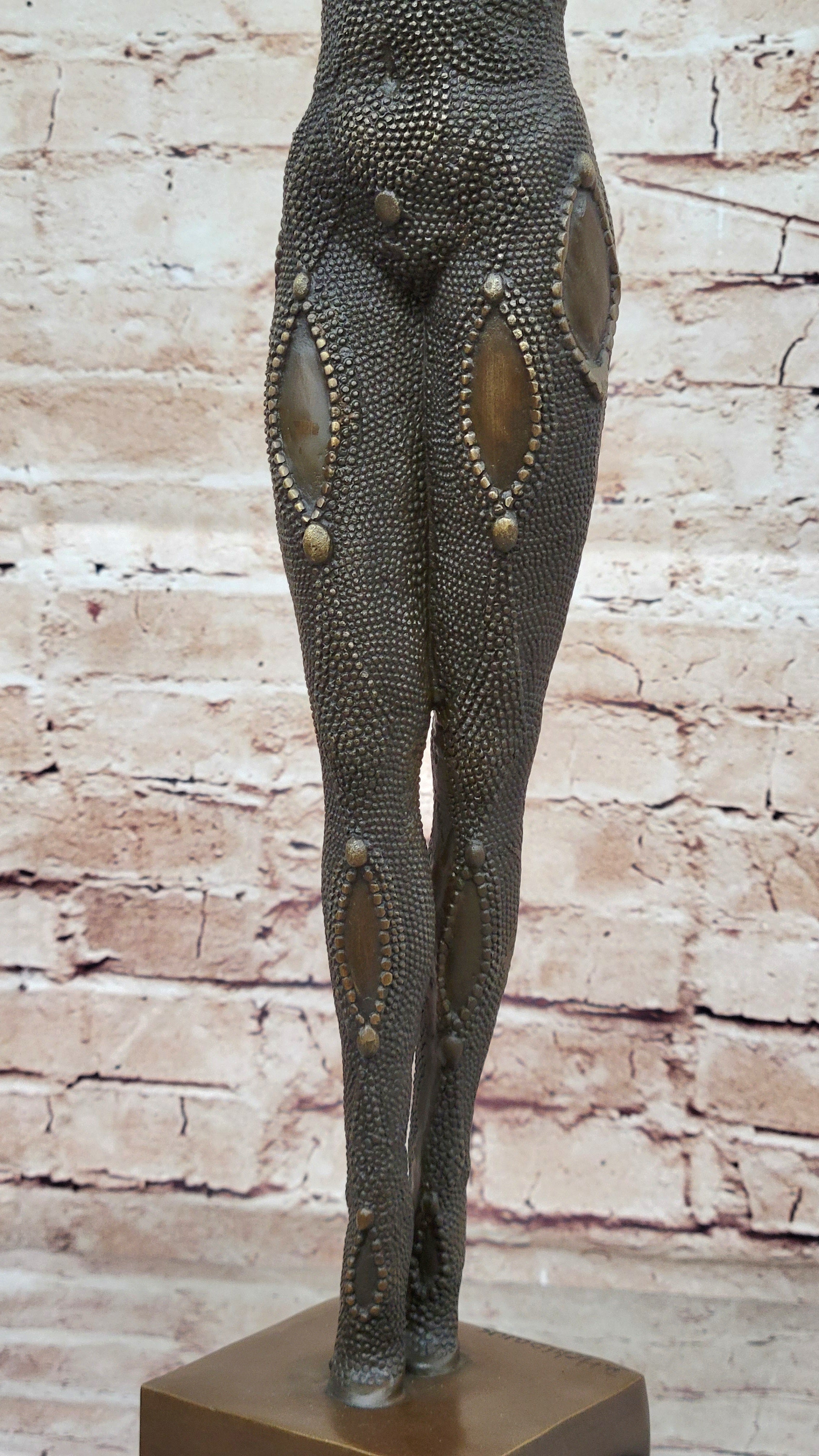 Dourga by Dimitri Chiparus - Art Deco Bronze Dancer on Marble