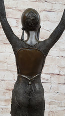 Dourga by Dimitri Chiparus - Art Deco Bronze Dancer on Marble
