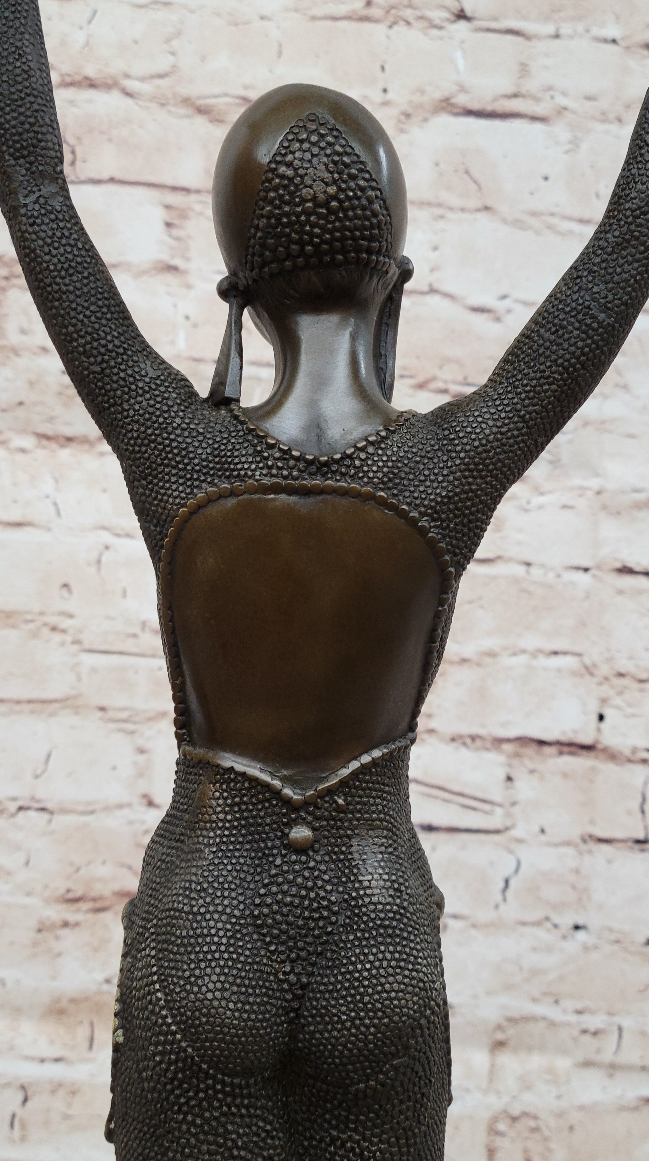 Dourga by Dimitri Chiparus - Art Deco Bronze Dancer on Marble