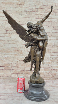 Gloria Victis by Mercie - Bronze Angel Carrying Soldier