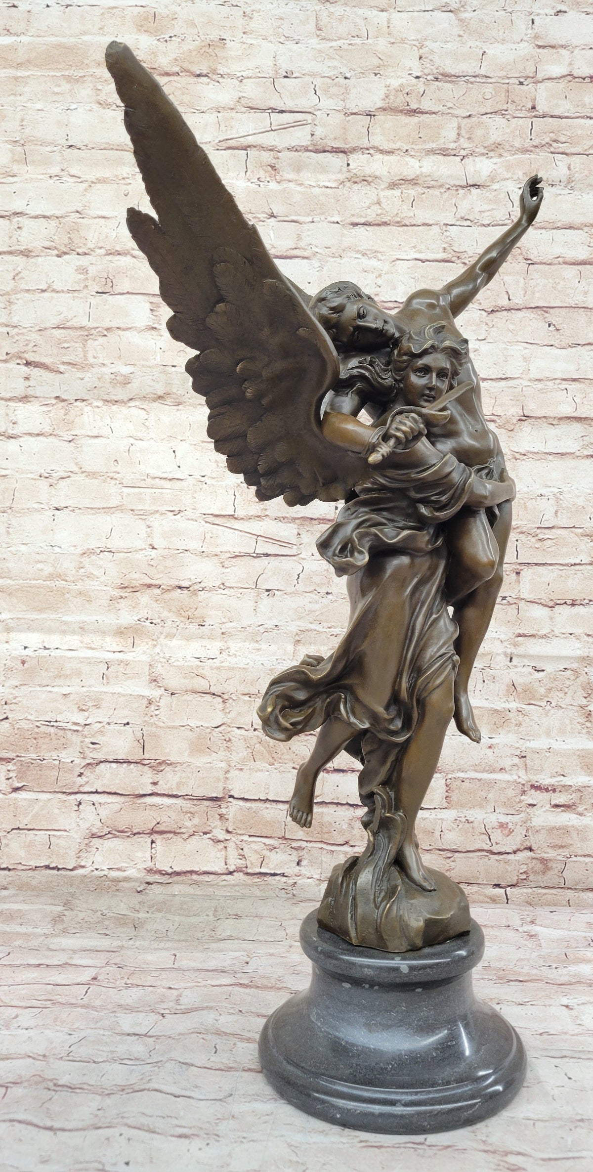 Gloria Victis by Mercie - Bronze Angel Carrying Soldier