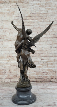 Gloria Victis by Mercie - Bronze Angel Carrying Soldier