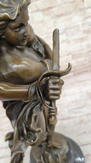 Gloria Victis by Mercie - Bronze Angel Carrying Soldier