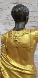 Roman Emperor Caesar Augustus Golden patina in Lost Wax Bronze by Cesaro
