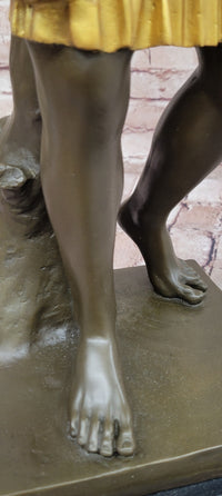 Roman Emperor Caesar Augustus Golden patina in Lost Wax Bronze by Cesaro