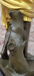 Roman Emperor Caesar Augustus Golden patina in Lost Wax Bronze by Cesaro