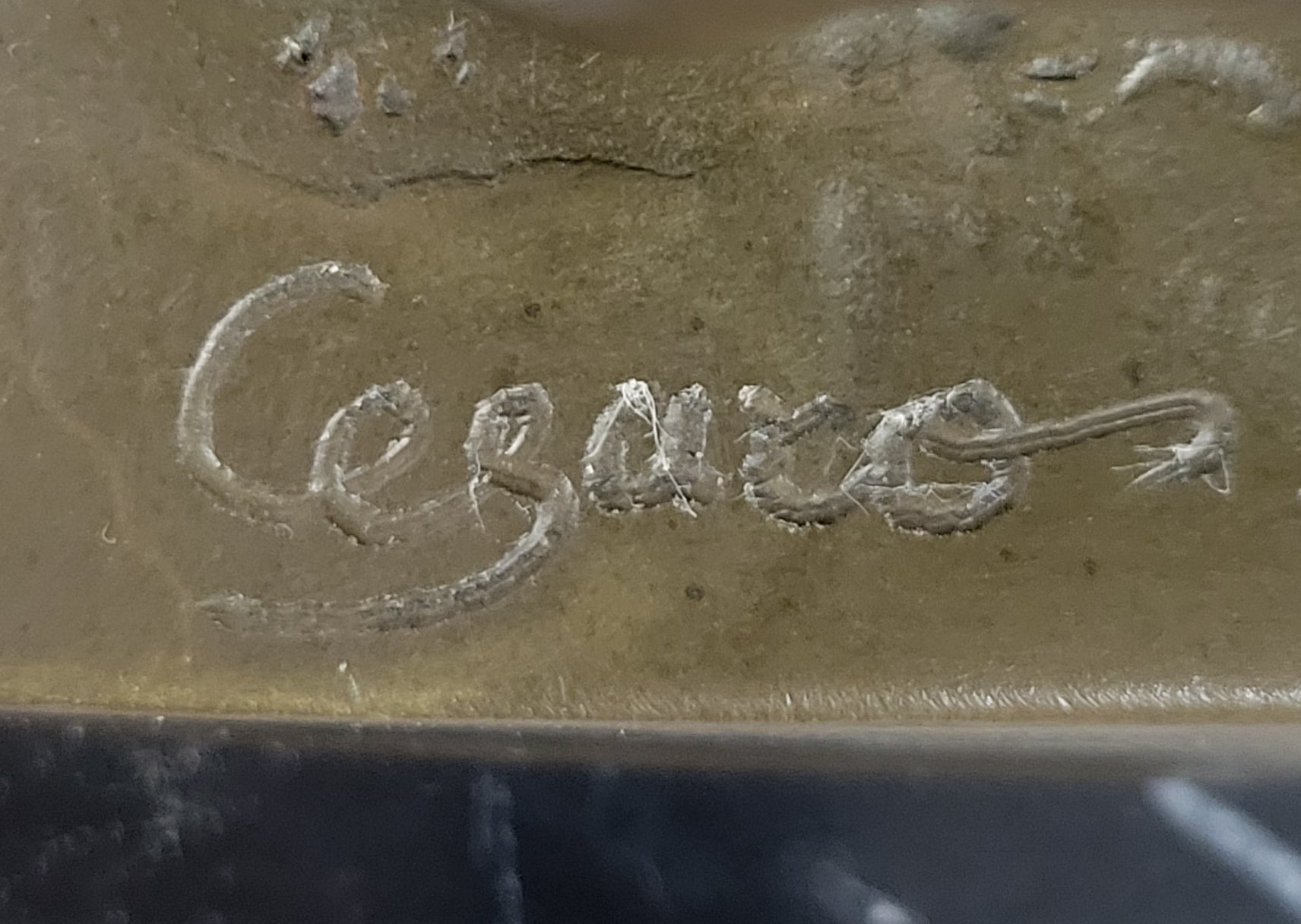 Roman Emperor Caesar Augustus Golden patina in Lost Wax Bronze by Cesaro