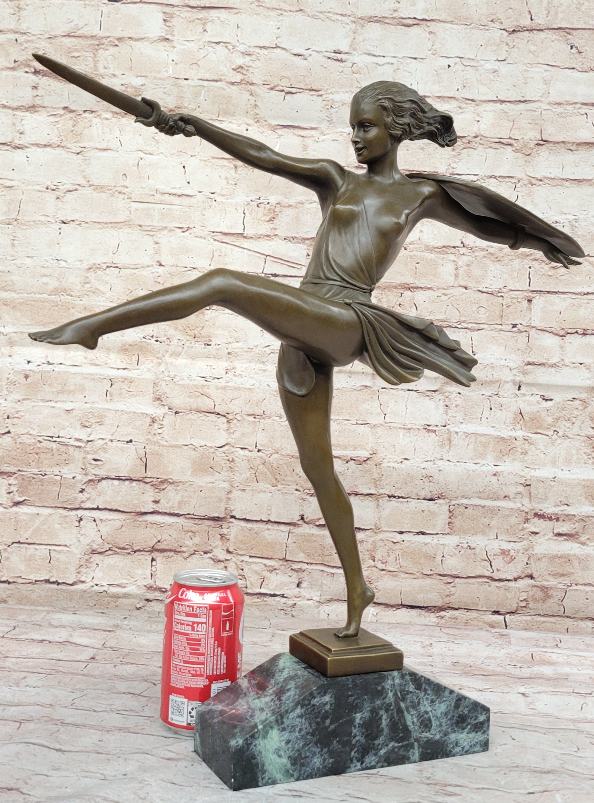 Signed Pierre Le Faguays Amazon Female Warrior Bronze Sculpture