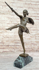 Signed Pierre Le Faguays Amazon Female Warrior Bronze Sculpture