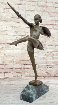 Signed Pierre Le Faguays Amazon Female Warrior Bronze Sculpture