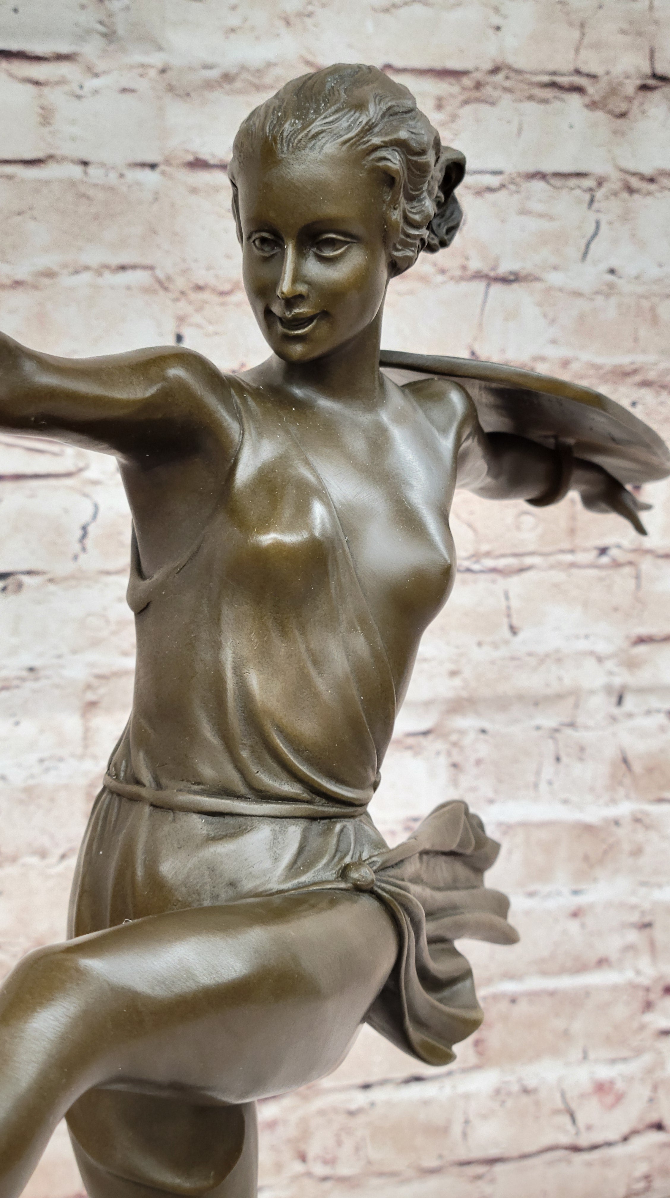 Signed Pierre Le Faguays Amazon Female Warrior Bronze Sculpture