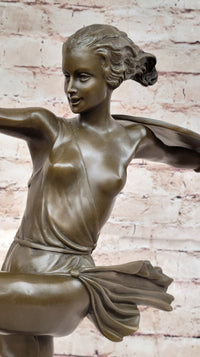 Signed Pierre Le Faguays Amazon Female Warrior Bronze Sculpture