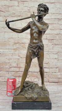 L'Improvisateur by Felix Charpentier Bronze Sculpture on Marble