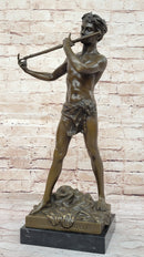 L'Improvisateur by Felix Charpentier Bronze Sculpture on Marble