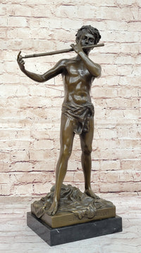 L'Improvisateur by Felix Charpentier Bronze Sculpture on Marble