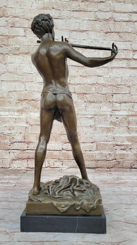 L'Improvisateur by Felix Charpentier Bronze Sculpture on Marble