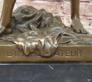 L'Improvisateur by Felix Charpentier Bronze Sculpture on Marble